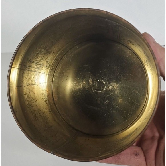 Vintage Wood Grain Tea Cookie Candy Tin Can Container Made in England - Picture 10 of 15